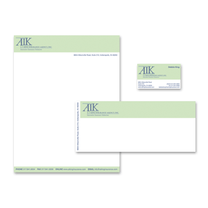 Business Card, Letterhead & Envelope